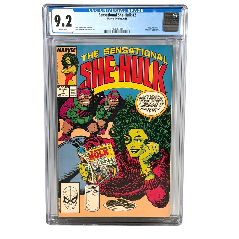 Marvel Sensational She-Hulk 2 CGC 9.2 John Byrne Wasp Mysterio 1989 USA